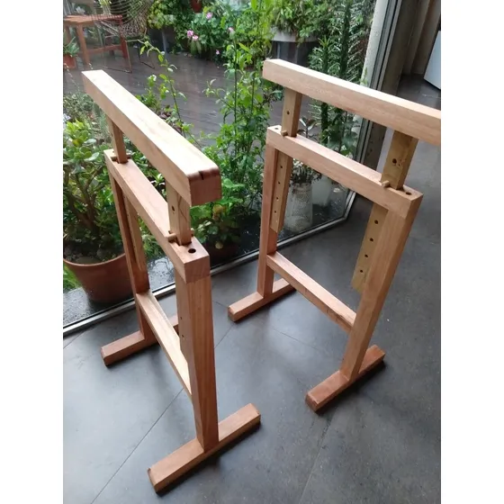 Caballetes De Madera Regulables En Altura Para Mesa O Escrit