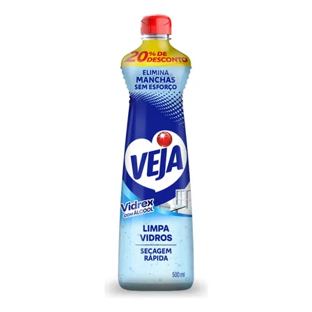 Limpa Vidros Veja Vidrex com Álcool 500ml Oferta