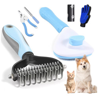 Cepillo Deslanador Perro Gato Peine Mascotas Masajeador Kit Cepillo Deslanador Perro Gato Peine Mascotas Masajeador Kit