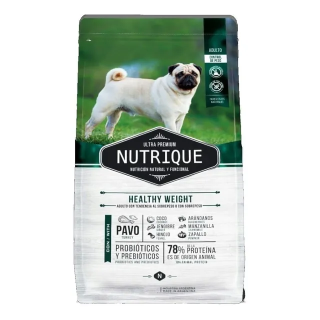 Alimento Nutrique Ultra Premium Healthy Weight para perro adulto todos los tamaños sabor mix de 15 kg