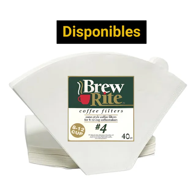 Filtros De Papel Para Cafetera Electrica 40 Unidades