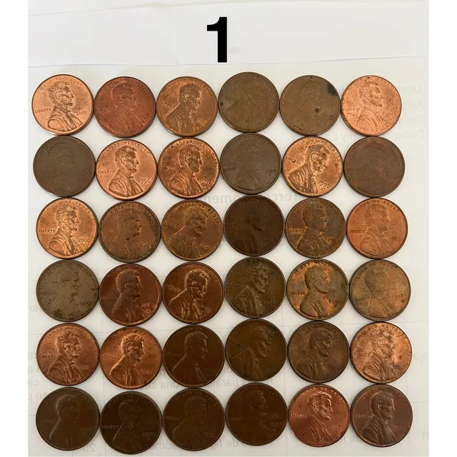 36 Monedas 1 Centavo Dollar Lincoln Variadas 1959-2024 Eeuu