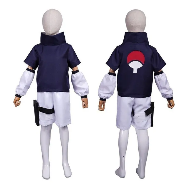 Naruto Uchiha Sasuke Azul Marino Niño Disfraz De Cosplay
