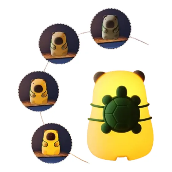 Lámpara Capibara Kawaii Chiguiro Carpincho Capybara Luz Led