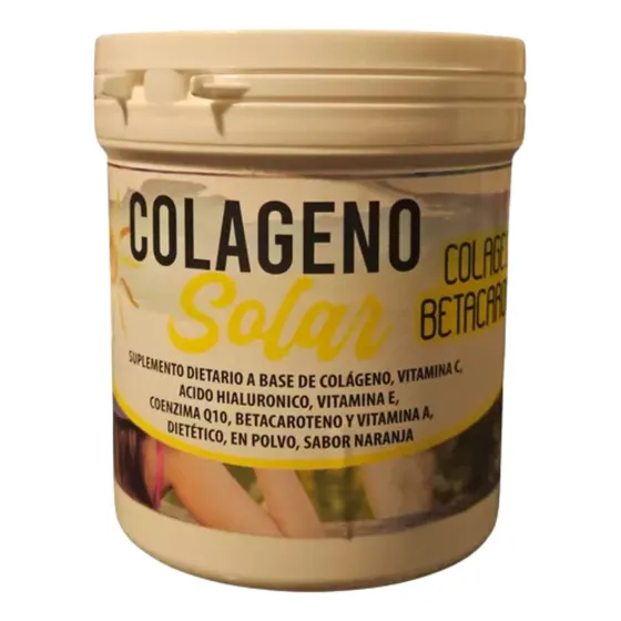 Suplemento En Polvo Colageno Solar Colageno Betacarotero 300gr Sabor Naranja