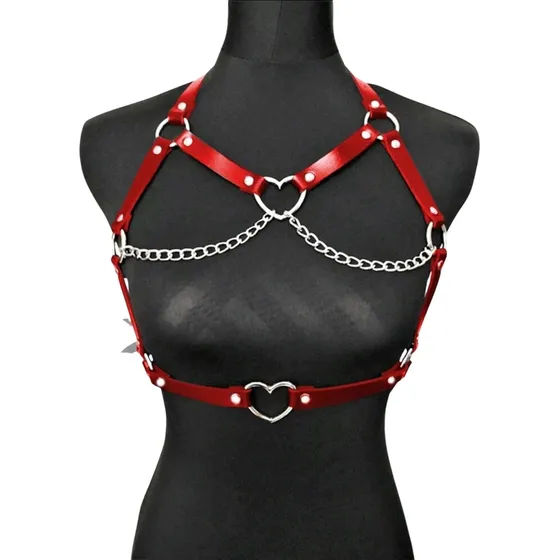 Cinturón Arnés Corset Importado Eco Cuero Goth Grunge Y2k