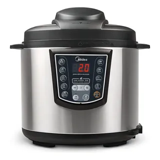 Panela Elétrica Pressão 6 Litros Midea Cor Inox Com Preto 220v Panela Elétrica Pressão 6 Litros Midea Cor Inox Com Preto 220v