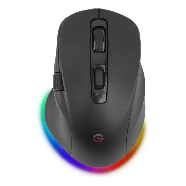 Mouse Gamer Getttech, Inalámbrico/alámbrico, Bluetooth, Usb, 6400dpi, Retroiluminación Rgb, Negro, GGM-RGBTR-01