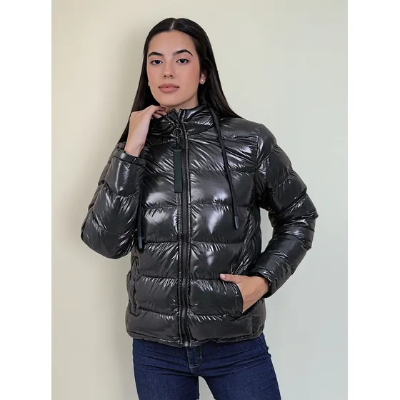 Campera Abrigo Impermeable Glitter Upminorista Mujer