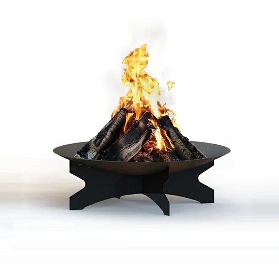 Lareira Externa: Fusão Rústica E Moderna Em Aço Carbono 60cm