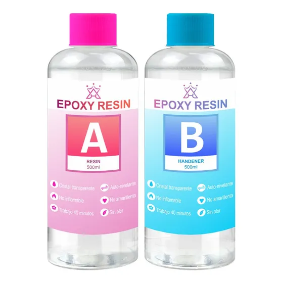 Resina Epoxica 1 Litro 1x1 Transparente De Alto Brillo
