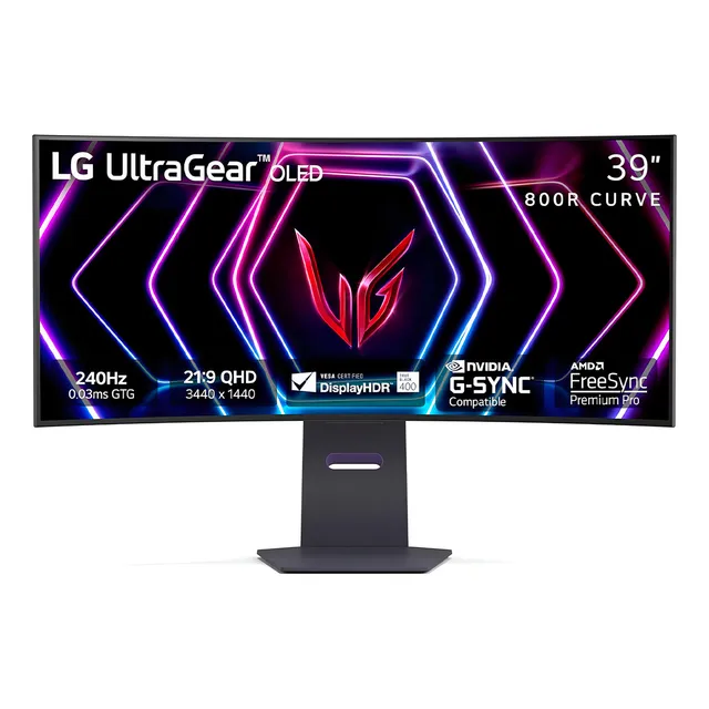 Monitor Curvo LG 39gs95qe Ultragear Oled 39 Wqhd 240hz Hdr Color Negro