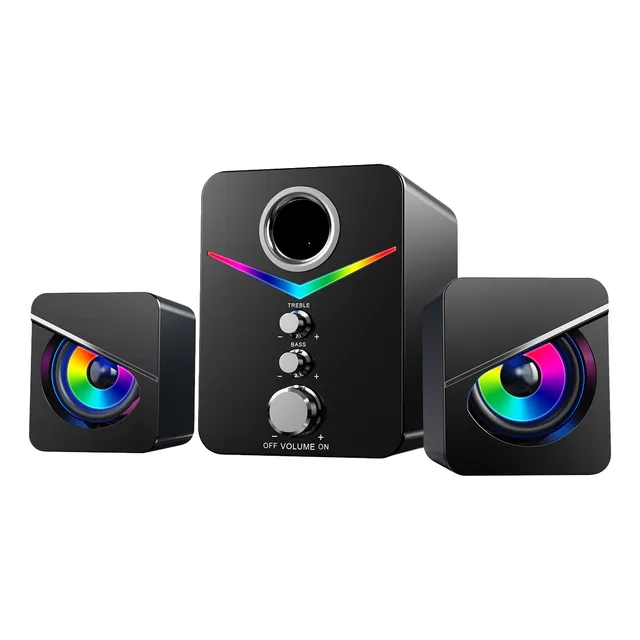 Tone Joy Bocinas Con Subwoofer Con Luces Rgb Led Para Pc/tv