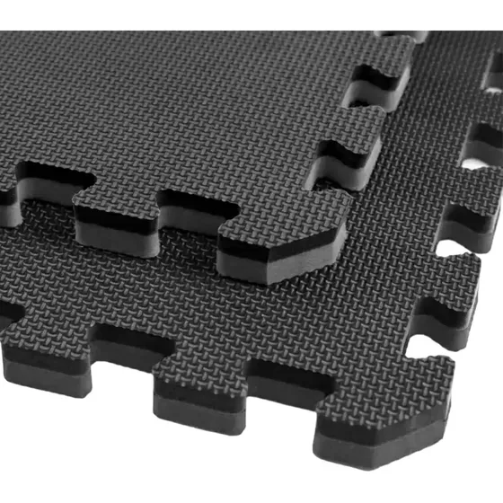 Piso Tatami Goma Eva Encastrable 1x1m 2cm Negro Gris- El Rey | Cuotas sin interés