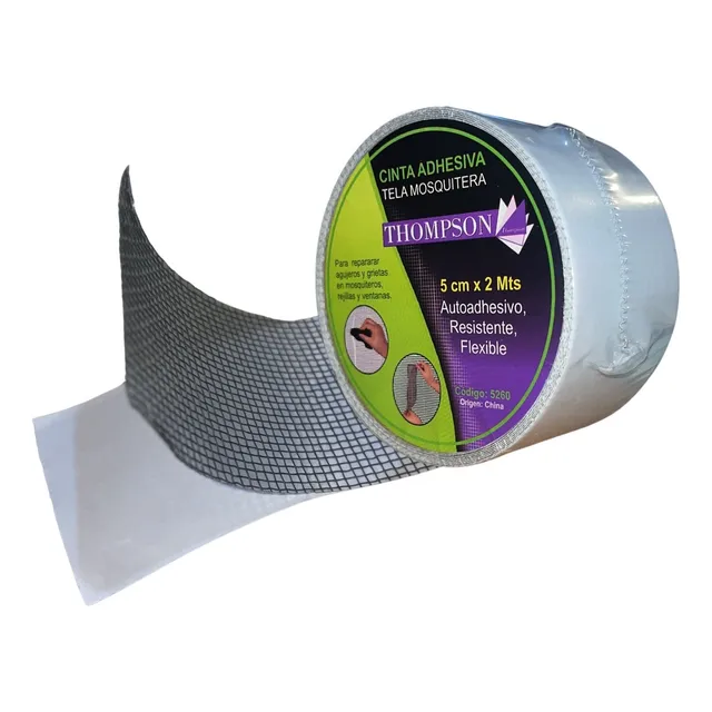 Cinta Adhesiva Repara Mosquiteros Tramada Aluminio 5x200cm