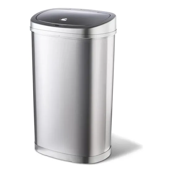Cesto De Basura Con Sensor 50l Acero Inoxidable Microfast