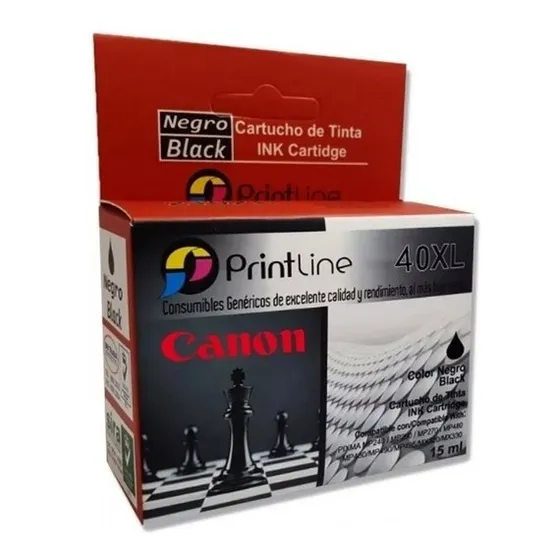 Cartucho Genérico Canon 40xl Negro Con Garantía Hp 40