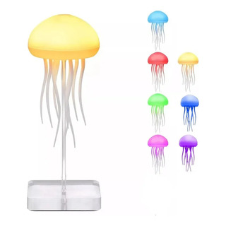 Lámpara De Medusa Con Patas Bailarinas Luz Led Noche 7 Color Lámpara De Medusa Con Patas Bailarinas Luz Led Noche 7 Color