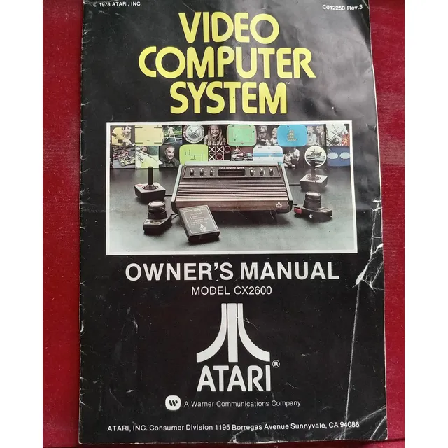 Atari 2600 ( Manual Uso Consola Cx2600 ) 5v          \(^o^)/