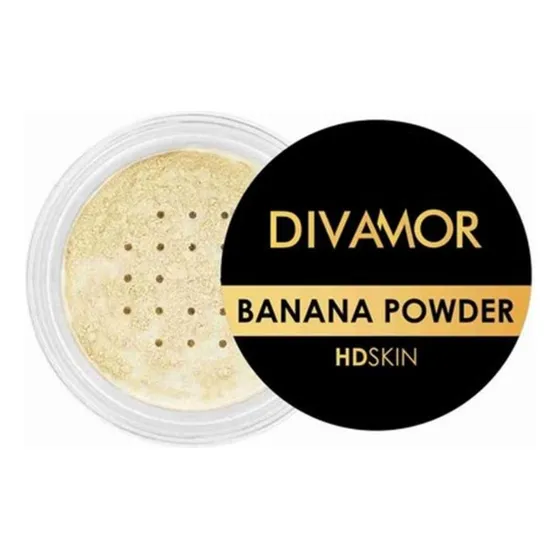 Base de maquiagem em pó Divamor Divamor Pó Solto Po Solto Banana Hdskin Divamor 15g - 15g