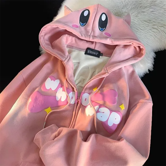 Sudaderas Con Capucha De Anime Japonés Con Estampado De Y2k
