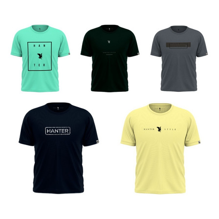 Kit 5 Camisetas Masculina Plus Size Hanter Style P Ao G4 Kit 5 Camisetas Masculina Plus Size Hanter Style P Ao G4