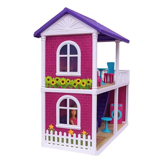 Casa De Muñecas Infantil Mediana Con Accesorios Para Niña