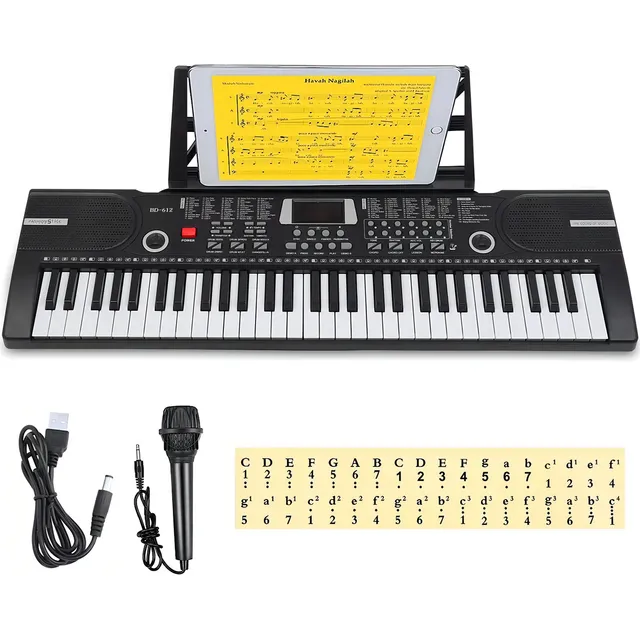 Teclado Musical Bd Music Standard Bd612 61 Teclas Color Negro 110v