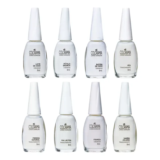 Kit Esmalte Atacado Colorama 8 Unidades Branco Natural