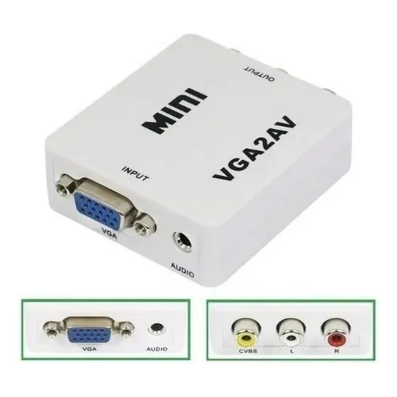 Convertidor De Video Vga A Rca Con Audio