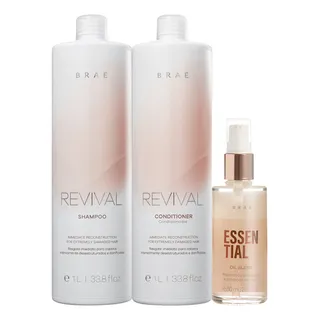 Kit Braé Revival Shampoo Condicionador E Essential Oil Blend Kit Braé Revival Shampoo Condicionador E Essential Oil Blend