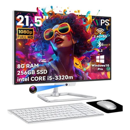 All In One Intel 8gbram 256gbssd 21.5 Fhd+teclado En Español