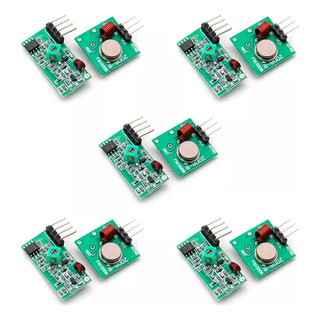 5 Piezas Modulo Rf Emisor Y Receptor 433 Mhz Arduino Pic 5 Piezas Modulo Rf Emisor Y Receptor 433 Mhz Arduino Pic