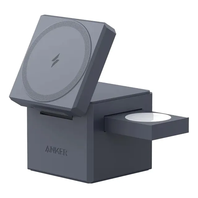 Cargador Anker Con 3 En 1 (con Magsafe) Puerto Usb-c Color Gris