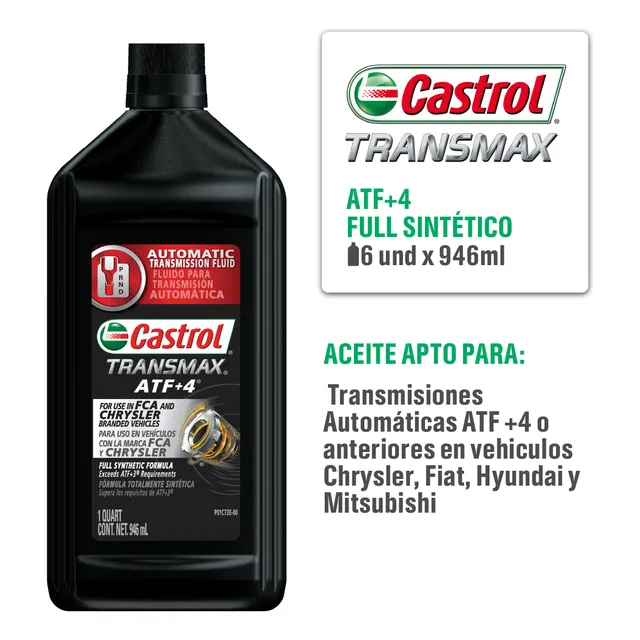 Aceite Castrol Transmax Atf+4 Sintetico 946ml