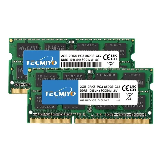 Tecmiyo 4gb (2x2gb) Ddr3-1066 Sodimm 1.5v Laptop Ram Memory