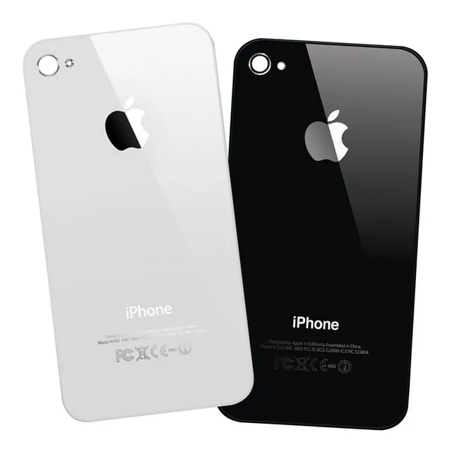 Tapa Trasera iPhone 4s 4g Apple Cristal Vidrio Blanco Negro