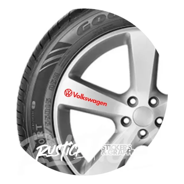 Set X6 Calcos Ploteo Vw Volkswagen Para Llantas Y Manijas