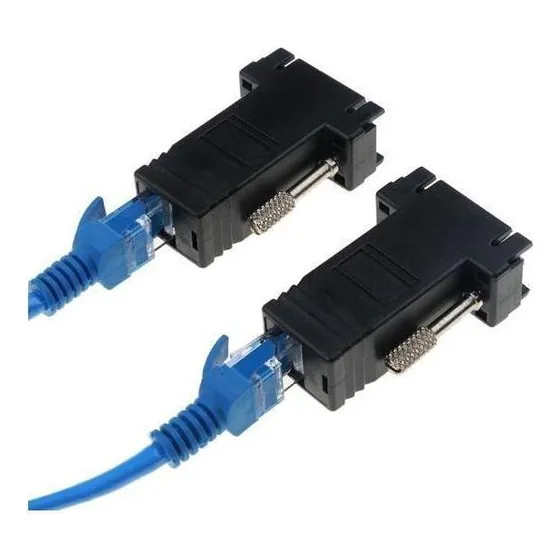 1 Par Adaptadores Vga Macho X Rj45 Fêmea Para Cabo De Rede