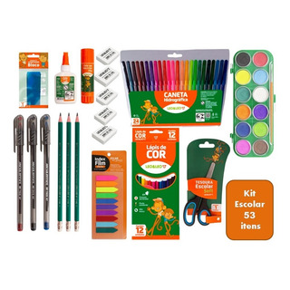 Kit Escolar Envio Imediato LĂĄpis De Cor, Canetinha, Caneta Kit Escolar Envio Imediato LĂĄpis De Cor, Canetinha, Caneta