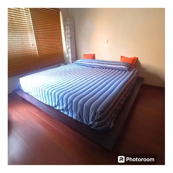 Cama De Madera Y Colchón King Bondex First Class Pillow Top