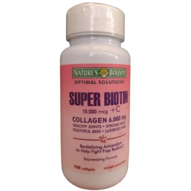 Biotin Super 10000 Mcg+c+colageno 6000