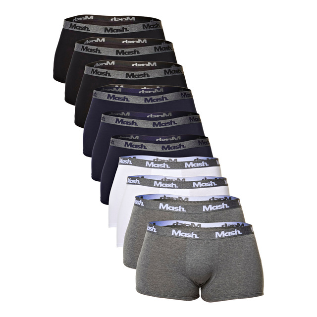 Kit 10 Cuecas Boxer Cotton Mash Masculino Adulto Kit 10 Cuecas Boxer Cotton Mash Masculino Adulto