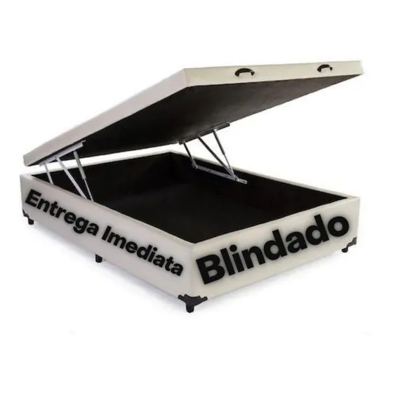 Cama Box Bau Casal Blindado Super Reforçada - Diversas Cores
