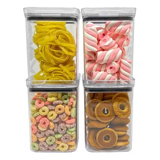 Amobox Potes Herméticos 4 Unidades De 1l Amobox Potes Herméticos 4 Unidades De 1l