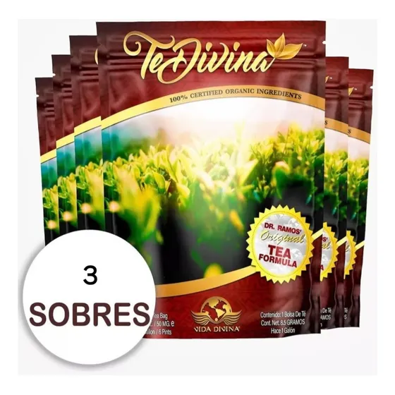 Te Divina Reto 21 Días Detox  3 Sobres + Guía Uso