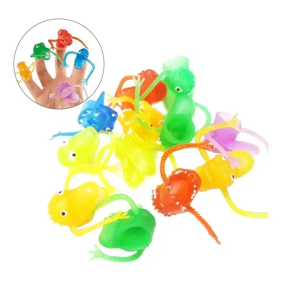 10 Anillos Marioneta Monstruo Sorpresa Cumpleaños