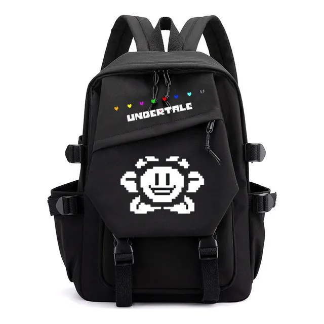 Mochila Anime Merchandise Undertale Ins, Japonesa, Retro, Trasera A
