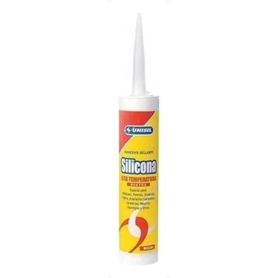 Silicona Alta Temperatura Rojo 280gs. Unisil