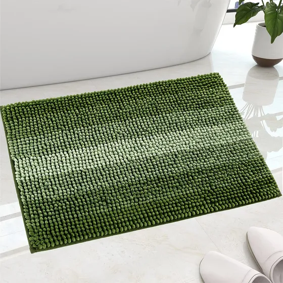 Sikiart Alfombra Baño Chenilla Color Degradado Lavable Agua